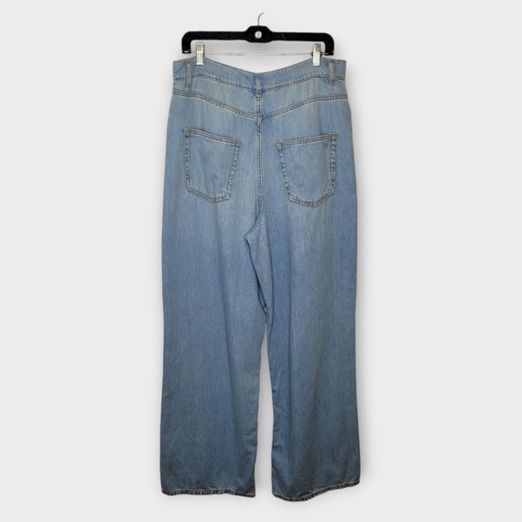 Anthropologie Pilcro Relaxed High Rise Wide Leg Jeans 32 Light Wash - Picture 4 of 10